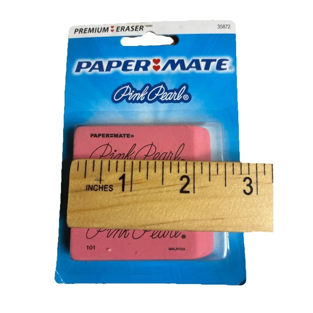 Vintage‎ Paper Mate Pink Pearl Erasers 2 pc 2006 NEW